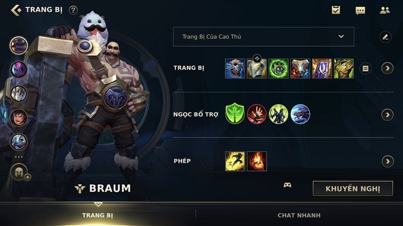Trang bị của Braum