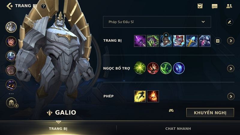 Trang bị của Galio