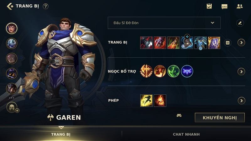 Trang bị của Garen