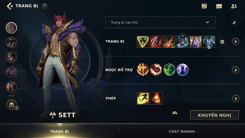 Trang bị của Sett